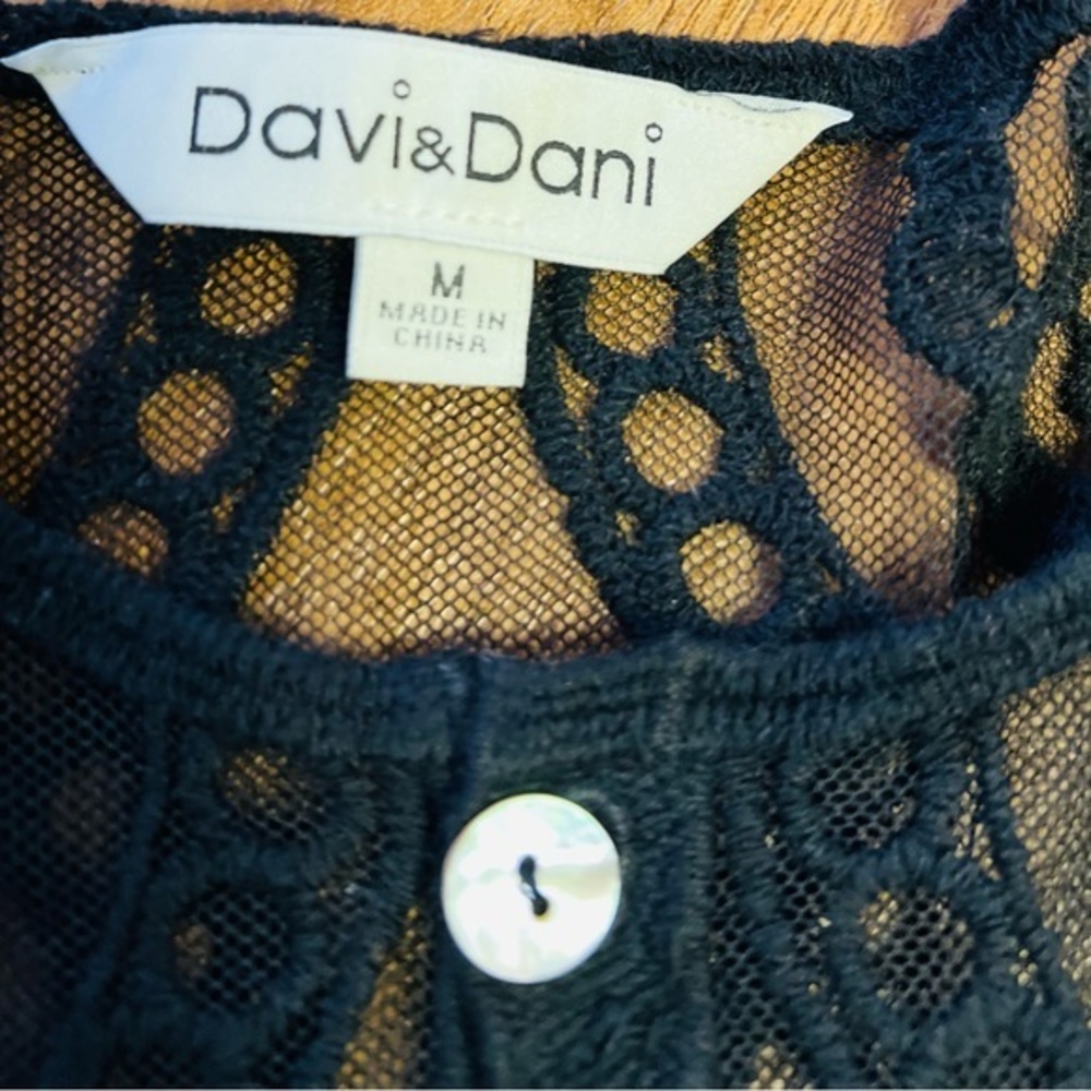 Davi & Dani Bow Mesh Round Neck Long Sleeve Top main image 0
